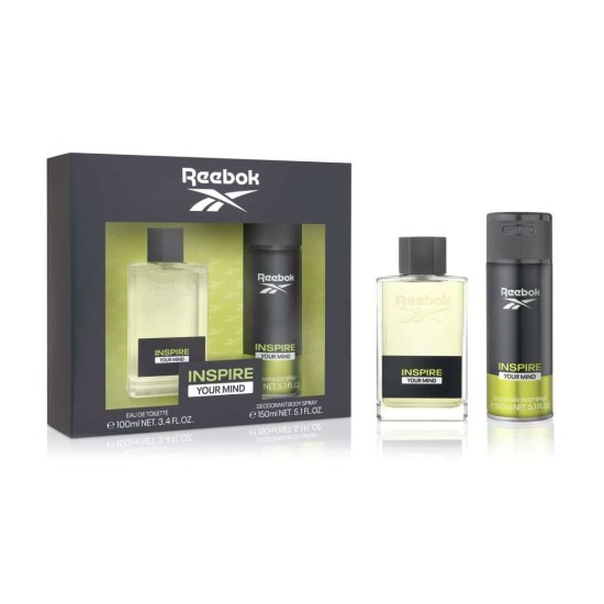 REEBOK INSPIRE YOUR MIND FOR MAN SET EDT 100 ML + BODY SPRAY 150 ML
