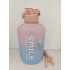 2L Gradient Color Sports Bottle-Pink
